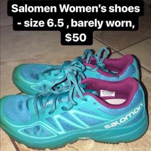 Salomon women’s shoes, size 6.5.